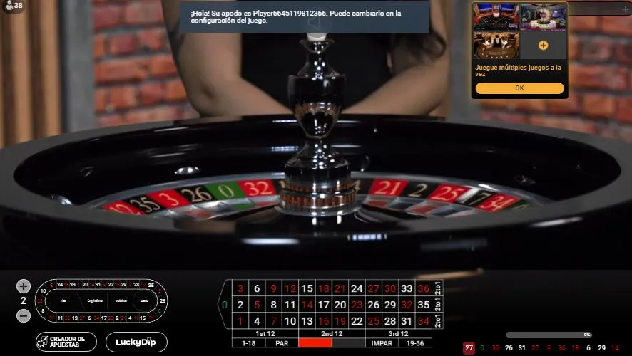 Ruleta en vivo