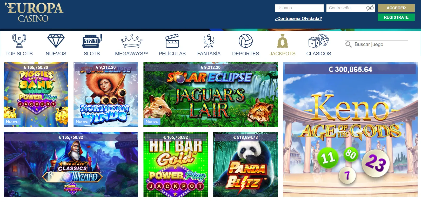 registro europa casino juegos