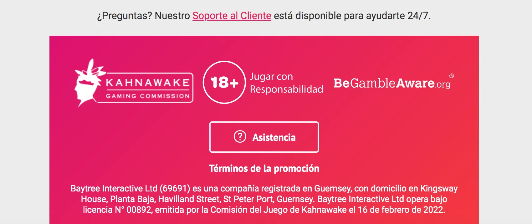 Spin Casino licencia