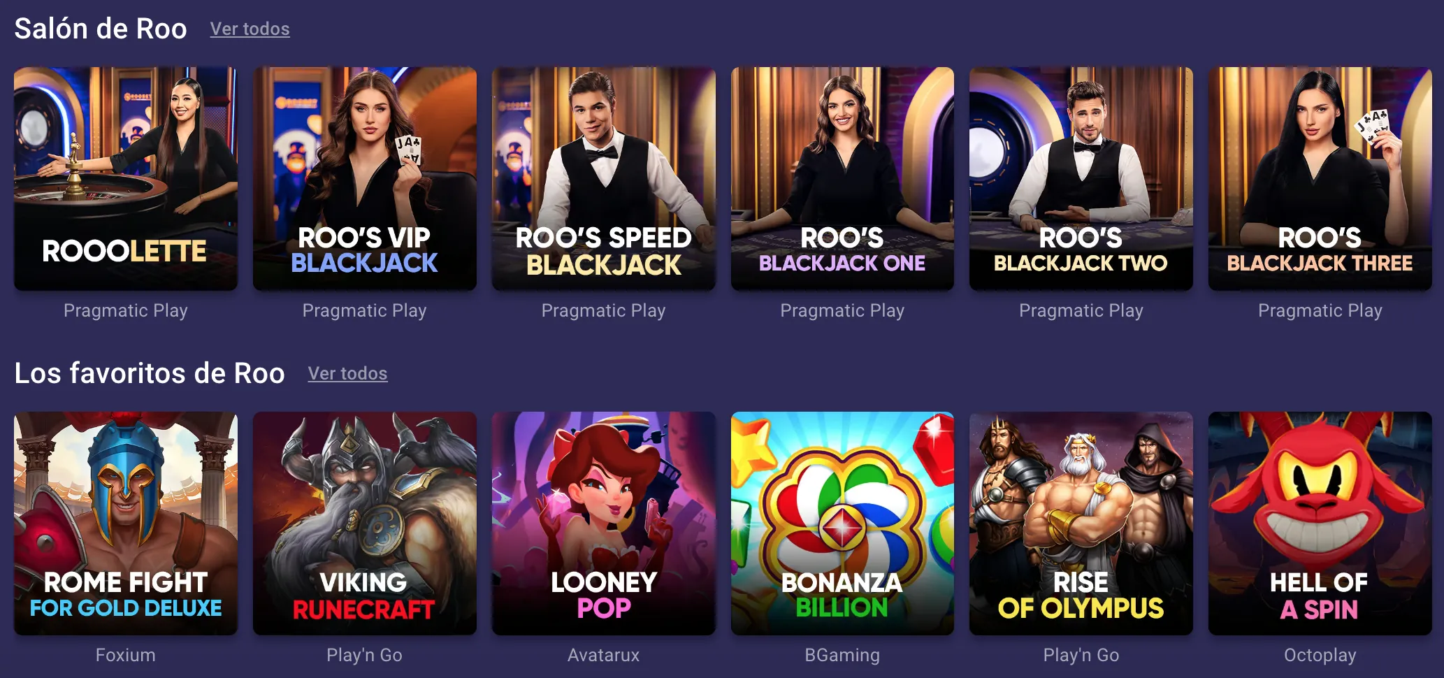 Juegos Roobet Casino