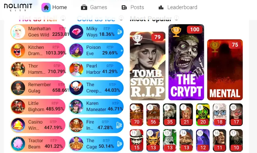 Nolimit City slots juegos