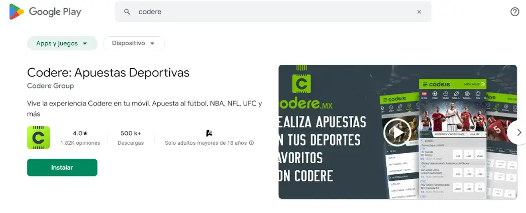 apps casinos Argentina Codere