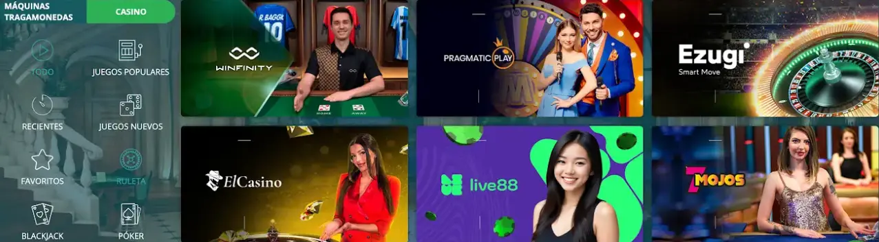 Casino en vivo 22Bet